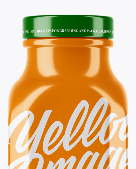 Glossy Drink Bottle Mockup PSD #2