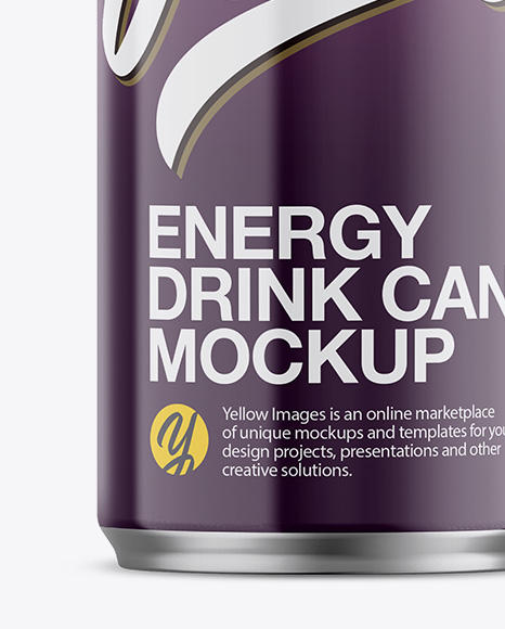 Download Glossy Aluminium Can Mockup - Front View in Can Mockups on ...