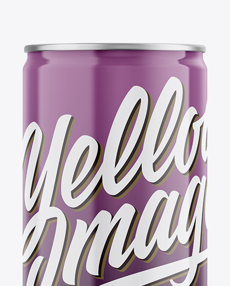 Download Glossy Aluminium Can Mockup - Front View in Can Mockups on ...