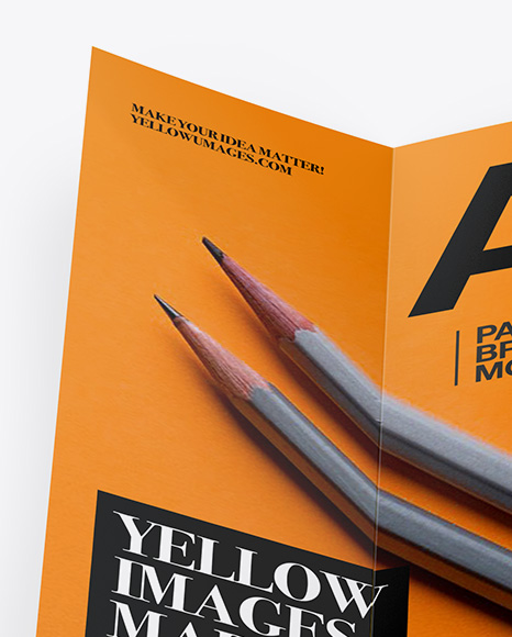 Matte Paper Brochure Mockup   Top View PSD #2