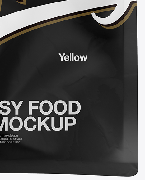 Glossy Food Bag Mockup