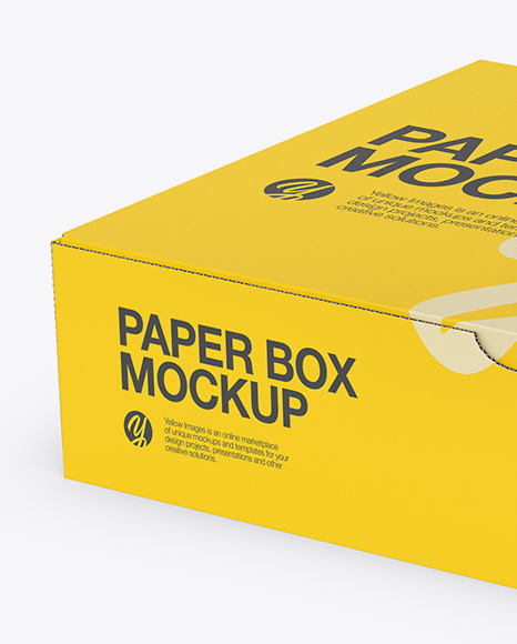 Paper Box Mockup   Half Side View (High Angle Shot) PSD #2