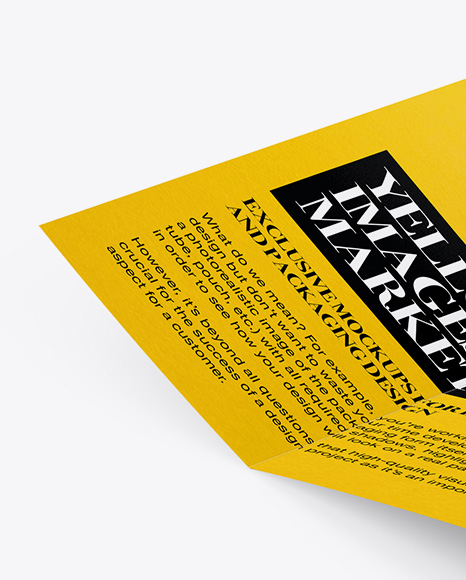 Glossy Paper Brochure Mockup   Half Side View PSD #2