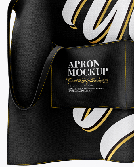 Download Apron Mockup Front View In Apparel Mockups On Yellow Images Object Mockups PSD Mockup Templates