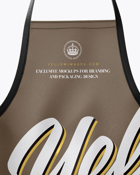 Download Apron With Leather Parts Mockup Front View In Apparel Mockups On Yellow Images Object Mockups