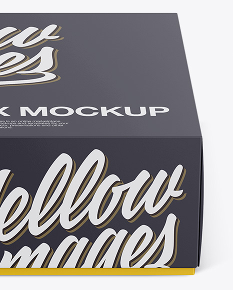 Paper Box Mockup   Front View (High Angle Shot) PSD #1
