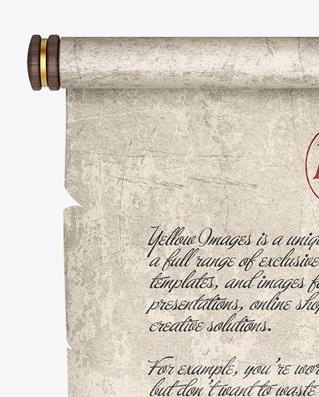 Paper Scroll   Front View PSD #2