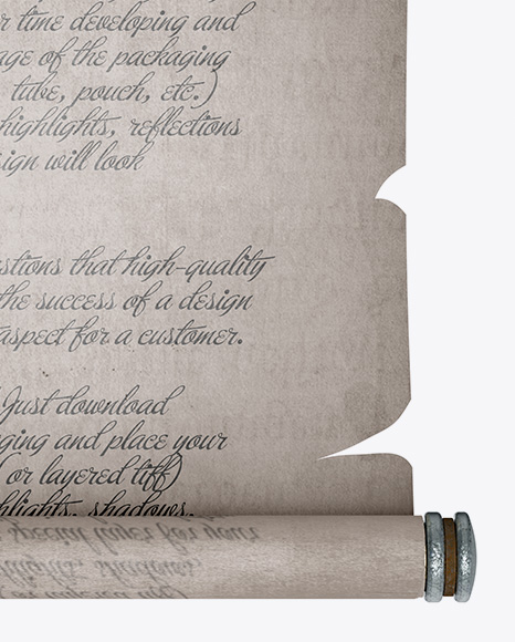 Paper Scroll - Front View - Free Download Images High Quality PNG, JPG