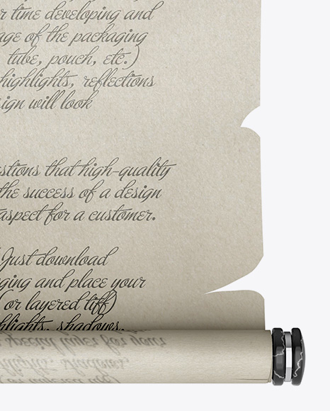 Paper Scroll - Front View - Free Download Images High Quality PNG, JPG