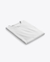 Download Folded T Shirt Mockup Half Side View In Apparel Mockups On Yellow Images Object Mockups