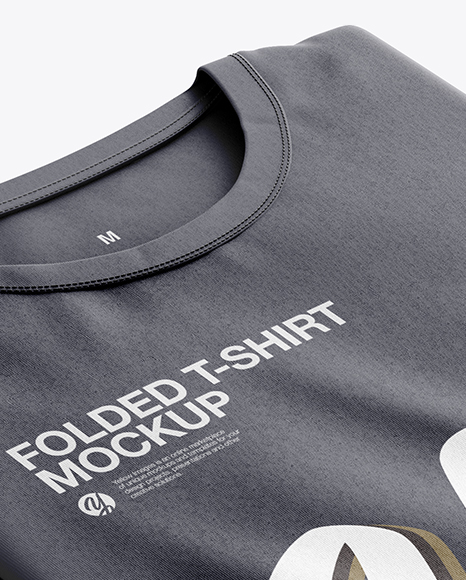 Download Folded T Shirt Mockup Half Side View In Apparel Mockups On Yellow Images Object Mockups PSD Mockup Templates