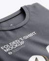 Folded T-Shirt Mockup - Half SIde View