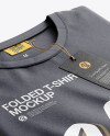 Download Folded T Shirt Mockup Half Side View In Apparel Mockups On Yellow Images Object Mockups