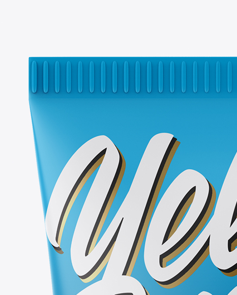 Matte Cosmetic Plastic Tube Mockup   Front View PSD #1