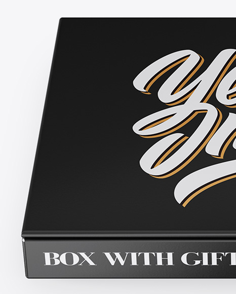 Paper Box Mockup   Front View (High Angle Shot) PSD #2