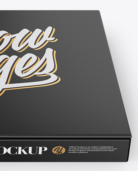 Paper Box Mockup   Front View (High Angle Shot) PSD #1