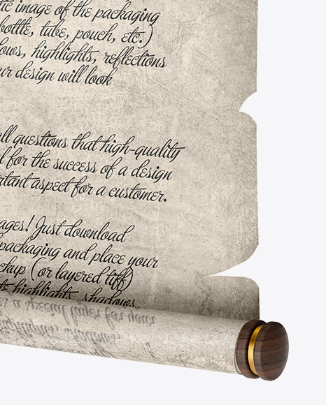 Paper Scroll   Half Side View PSD #1