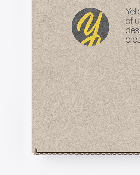 Download Kraft Box Mockup Front Top Views In Box Mockups On Yellow Images Object Mockups