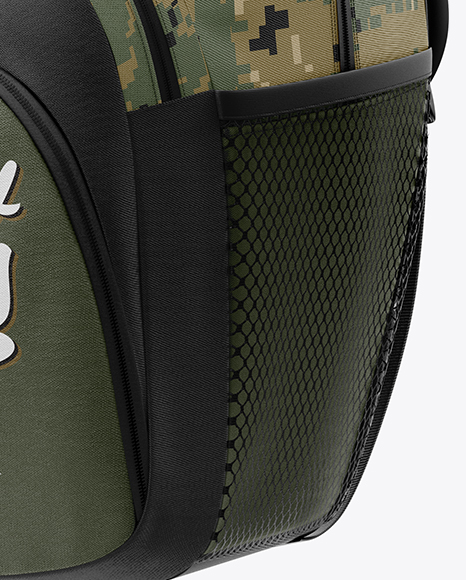 Backpack Mockup - Half Side View