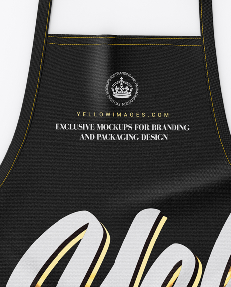 Download Apron Mockup Top View In Apparel Mockups On Yellow Images Object Mockups PSD Mockup Templates