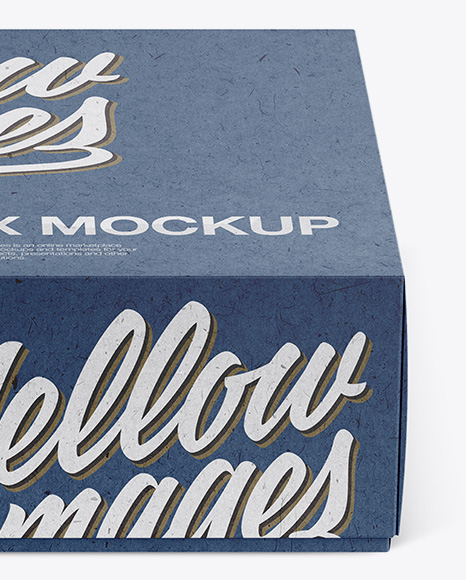 Textured Box Mockup   Front View (High Angle Shot) PSD #1