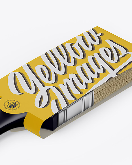 Brush With Matte Grip   Paper Label Mockup   Half Side View (High Angle Shot) PSD #6