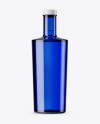 700ml Blue Glass Bottle Mockup