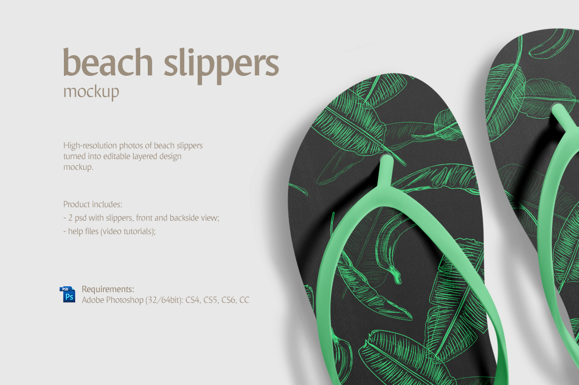 Download Beach Slippers Mockup In Apparel Mockups On Yellow Images Creative Store PSD Mockup Templates