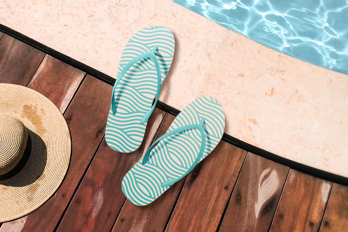 Beach Slippers Mockup