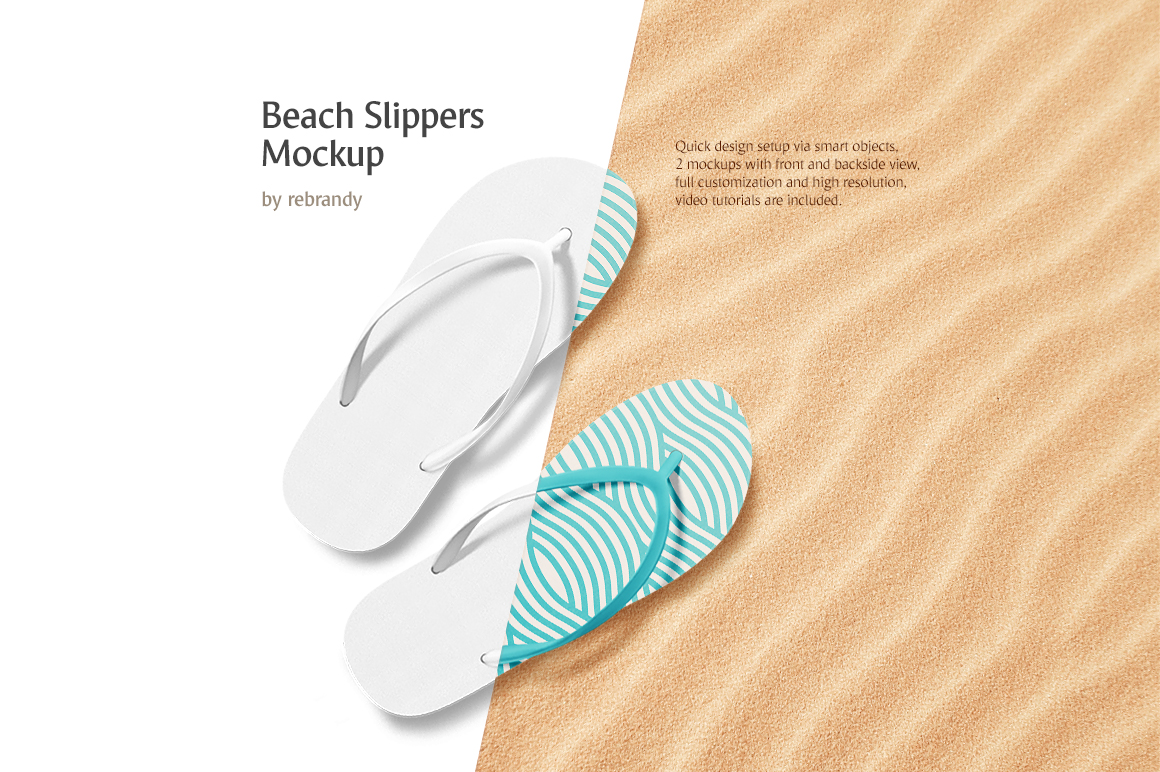 Download Beach Slippers Mockup In Apparel Mockups On Yellow Images Creative Store PSD Mockup Templates