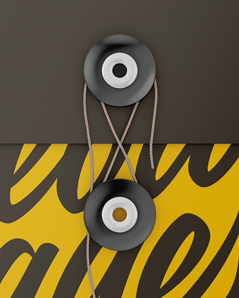 Paper Envelope With String Closure Mockup PSD #2