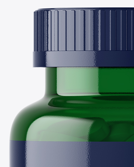 Green Pills Bottle Mockup PSD #2