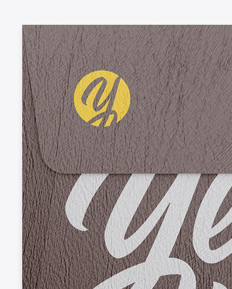 Leather Envelope With String Closure Mockup PSD #1
