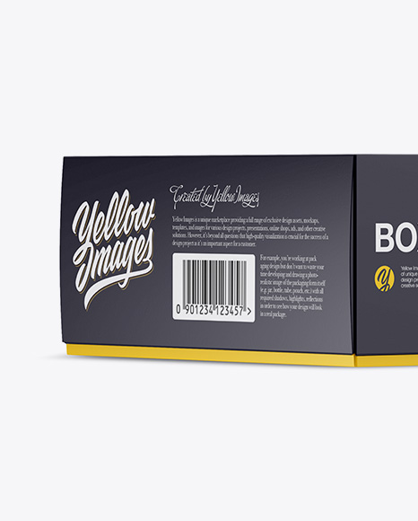 Paper Box Mockup    Half Side View PSD #3