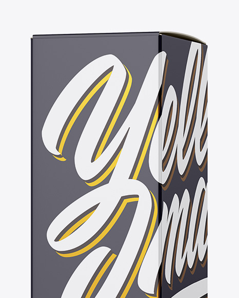 Paper Box Mockup    Half Side View PSD #2