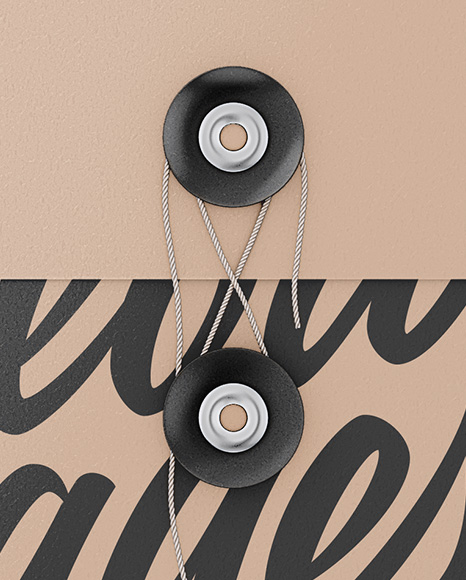 Kraft Envelope With String Closure Mockup PSD #2