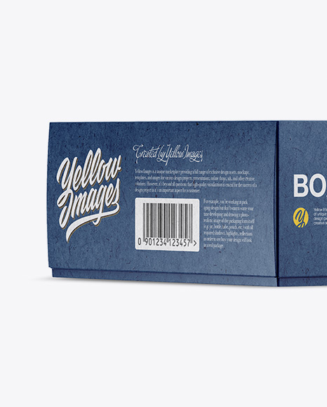 Textured Box Mockup   Half Side View PSD #2