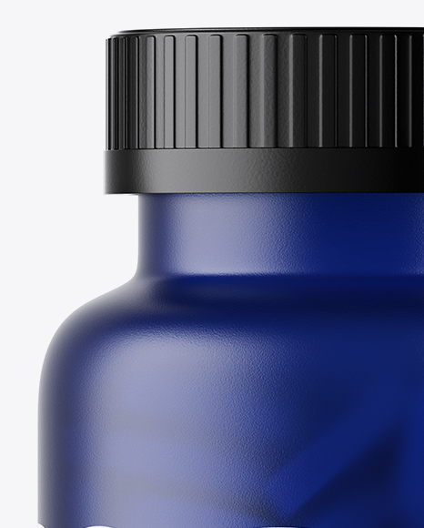 Frosted Blue Pills Bottle Mockup PSD #2