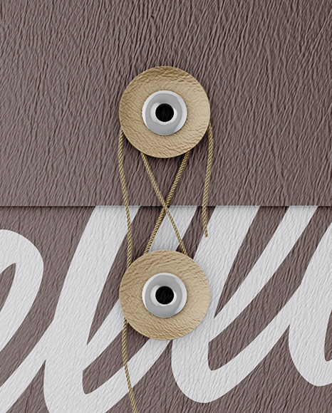 Leather Envelope With String Closure Mockup PSD #2