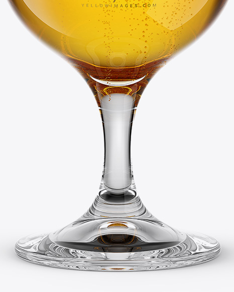 Tulip Glass With Lager Beer Mockup In Cup Bowl Mockups On Yellow Images Object Mockups