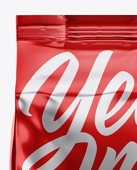 Metallic Bag Mockup   Front View PSD #2