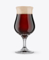 Tulip Glass With Stout Beer Mockup