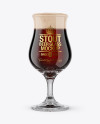 Tulip Glass With Stout Beer Mockup