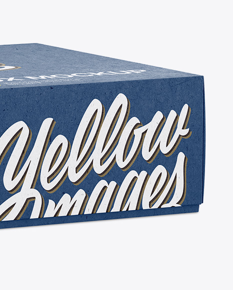 Textured Box Mockup   Half Side View (High Angle Shot) PSD #1