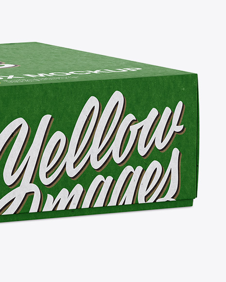 Textured Box Mockup   Half Side View (High Angle Shot) PSD #1