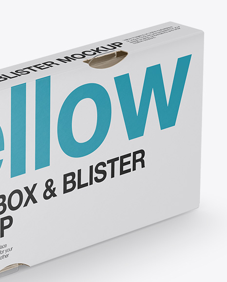 Paper Box Mockup   Half Side View (High Angle Shot) PSD #1