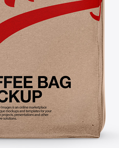 Kraft Bag Mockup   Front View PSD #1