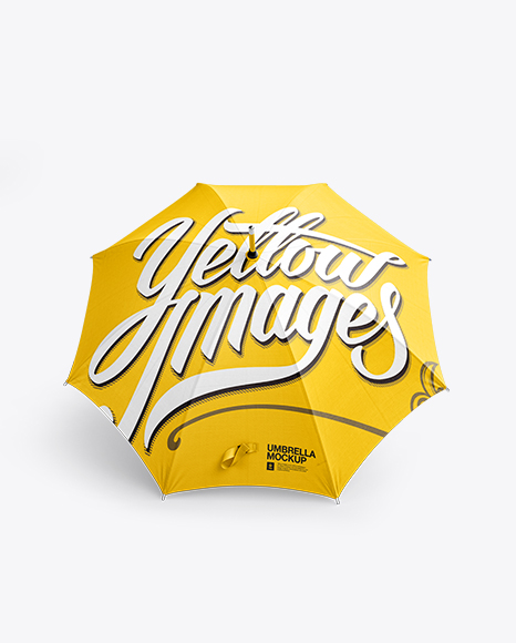 Download Open Umbrella Mockup Front View In Apparel Mockups On Yellow Images Object Mockups PSD Mockup Templates