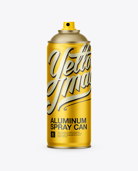 Download Aluminum Spray Can Without Cap Mockup in Can Mockups on Yellow Images Object Mockups