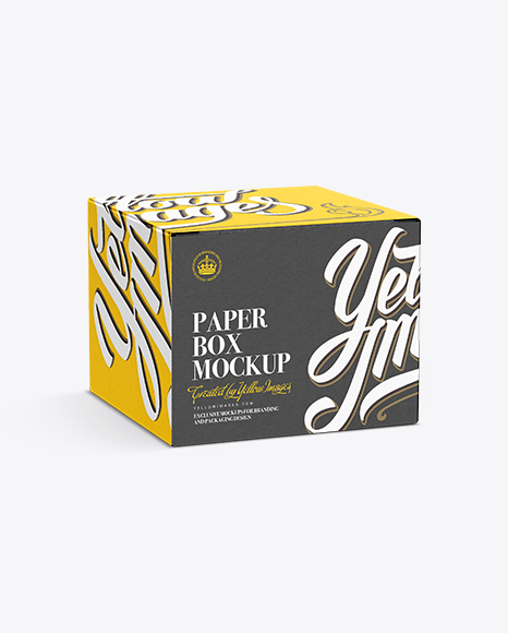 Download 50ml Box Mockup Half Side View In Box Mockups On Yellow Images Object Mockups